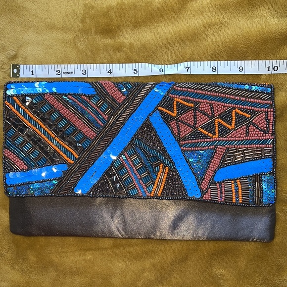 Charming Charlie’s Evening Sequin & Satin Clutch - Picture 6 of 8